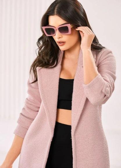 Gabán rosado en paño - Ropa Colombiana by Victoria Herrera