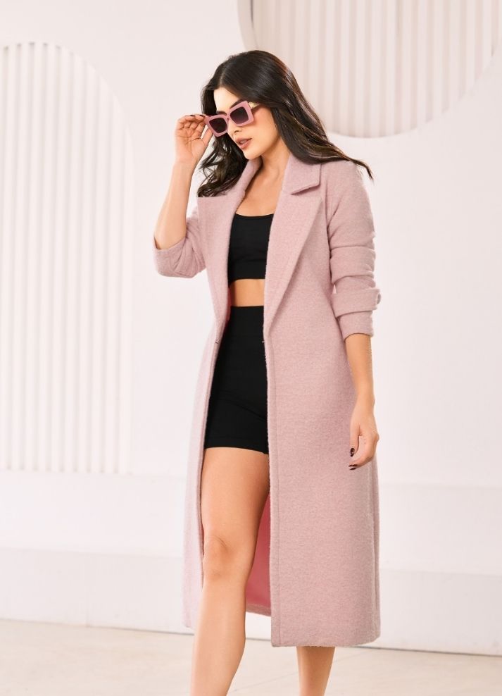 Lapel collar cloth overcoat