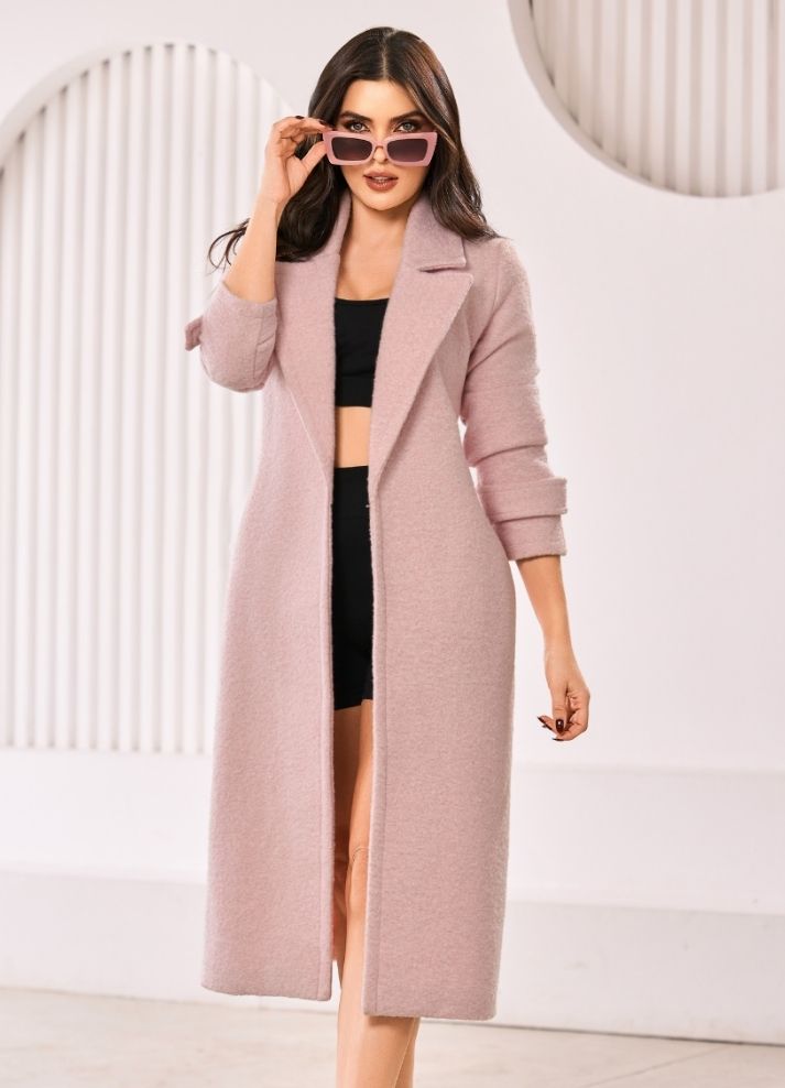 Lapel collar cloth overcoat